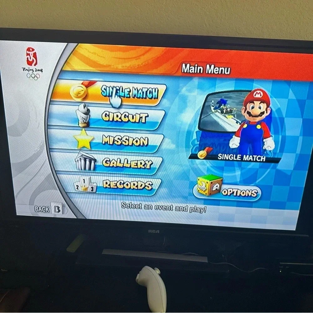 Nintendo Wii Mario and Sonic at Olympic Games complete game with manual